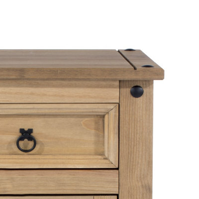 Core Products Premium Corona, 1 door, 1 drawer bedside cabinet antique wax finish