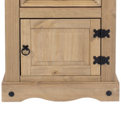 Core Products Premium Corona, 1 door, 1 drawer bedside cabinet antique wax finish