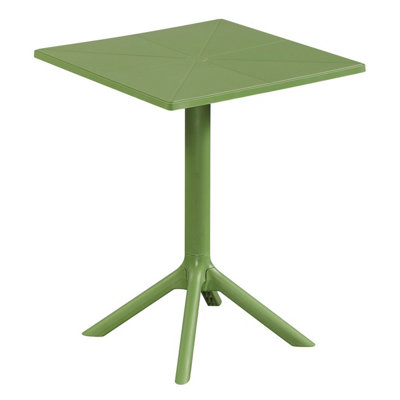 Core Products Square Plastic Garden Bistro Table, Moss Green