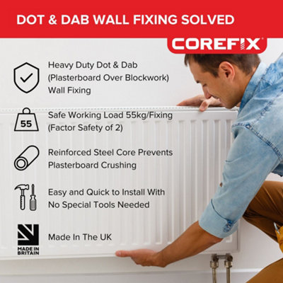 Corefix Connect 120 Dot & Dab Wall Fixing Pack of 4