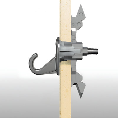Corefix Spike Large Wall Hook. Nickel Finish with fixing