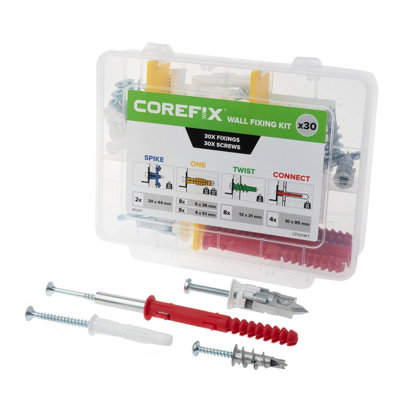 Corefix Wall Fixing Kit with screws