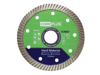 CorePlus CORDBHM115 HM115 Hard Material Turbo Diamond Blade 115mm CORDBHM115