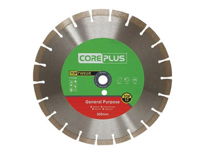 CorePlus CORDBTT12300 Top Twelve General Purpose Diamond Blade 300mm CORDBTT12300