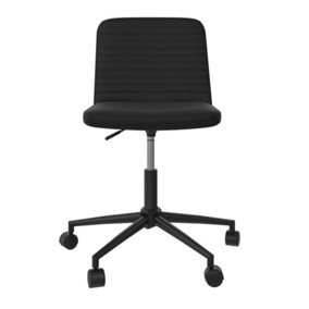 Corey Office Task Chair Black Faux Leather