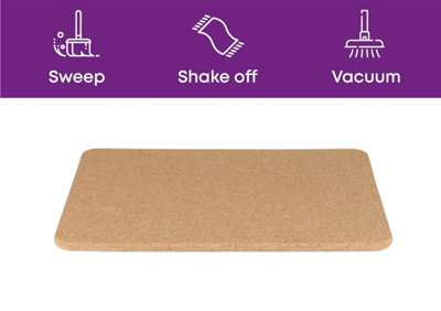 Cork Bath Mat Non-Slip 12mm Thickness -  Beige 46 x 62cm - 5