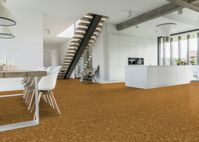 Cork Effect Vinyl Flooring 6m x 4m (24m2)