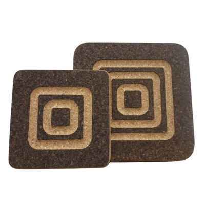 Cork Hot Pot Trivets Square 2pcs DIY at B&Q