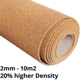 Cork Roll 2mm - 10m² (107.63 sqft) - 20% Higher Density