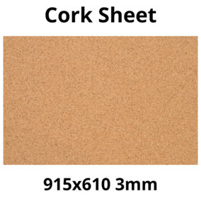 Cork Sheet - 3mm - 915x610mm - Décor/DIY