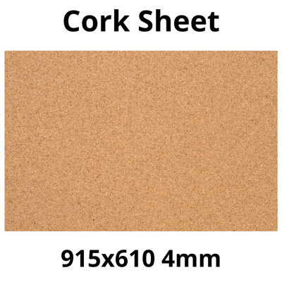 Cork Sheet - 4mm - 915x610mm - Décor/DIY
