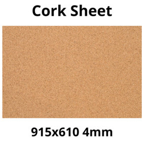 Cork Sheet - 4mm - 915x610mm - Décor/DIY