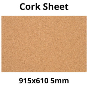 Cork Sheet - 5mm - 915x610mm - Décor/DIY