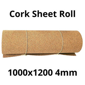 Cork Sheet Roll - 1000x1200mm - 4mm - Décor/DIY