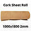 Cork Sheet Roll - 1000x1800mm - 2mm - Décor/DIY