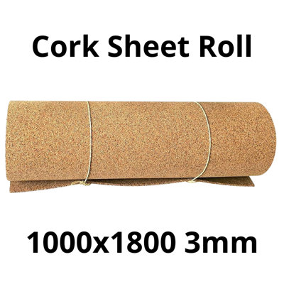 Cork Sheet Roll - 1000x1800mm - 3mm - Décor/DIY