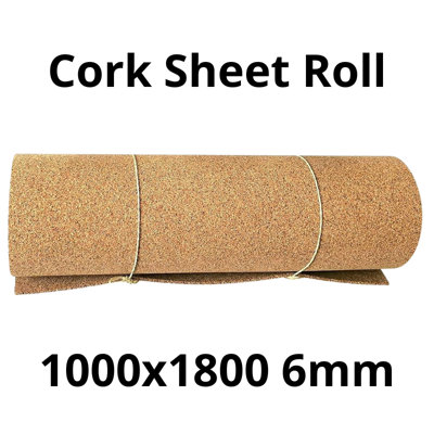 Cork Sheet Roll - 1000x1800mm - 6mm - Décor/DIY