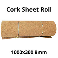Cork Sheet Roll - 1000x300mm - 8mm - Décor/DIY