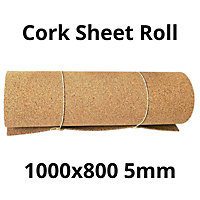 Cork Sheet Roll - 1000x800mm - 5mm - Décor/DIY