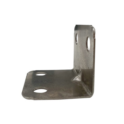 Corner Angle L Shape Brace and L Metal Chrome Brackets for Wood, Shelves, Furniture Fixation, and DIY Projects. (40, 0.6mm)