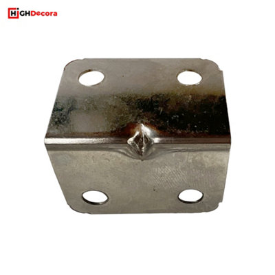 Corner Angle L Shape Brace and L Metal Chrome Brackets for Wood, Shelves, Furniture Fixation, and DIY Projects. (40, 0.6mm)