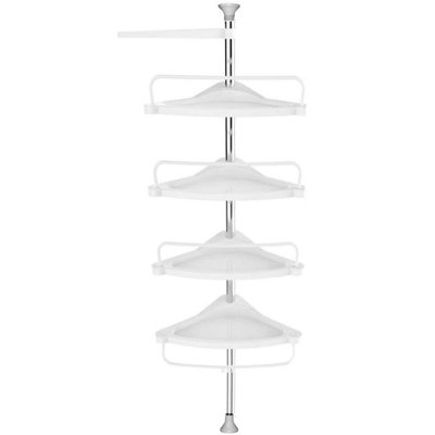 Corner Bathroom Shelves Shower Caddy, 4 Tiers Telescopic Height ...