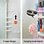 Corner Bathroom Shelves Shower Caddy, 4 Tiers Telescopic Height Adjustable No Drilling