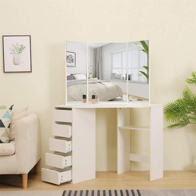 Corner dresser table hot sale