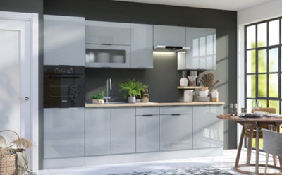 Grey gloss tall unit discount