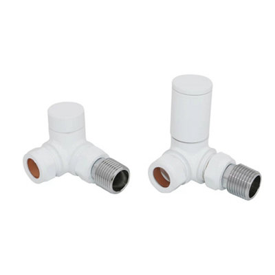 Corner Manual Radiator Valve White