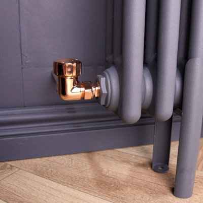 CORNER ROUND THERMOSTATIC RADIATOR VALVE & LOCKSHIELD 15MM X 1/2 INCH ...