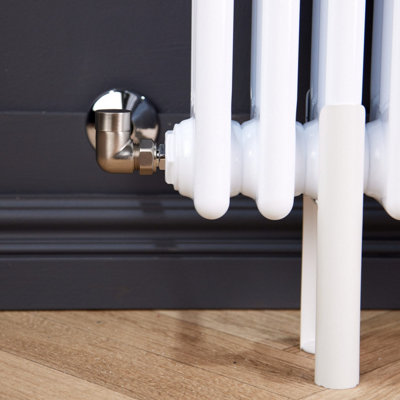 Corner Round Thermostatic Radiator Valve & Lockshield 15mm x 1/2 inch ...
