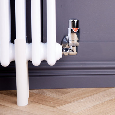 Corner Round Thermostatic Radiator Valve & Lockshield 15mm x 1/2 inch ...