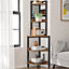 Corner Shelf with Hooks - 5-Tier Multipurpose Storage Stand (40x40x151.5cm)