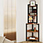 Corner Shelf with Hooks - 5-Tier Multipurpose Storage Stand (40x40x151.5cm)
