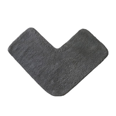 Corner Shower Mat 100% Cotton - Charcoal Price Comparisons | Compare The Build