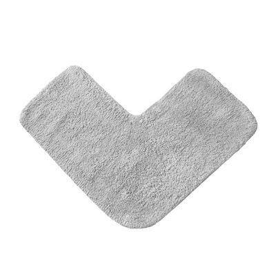 Corner Shower Mat 100% Cotton - Dove Grey