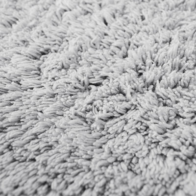 Corner Shower Mat 100% Cotton - Dove Grey - 3