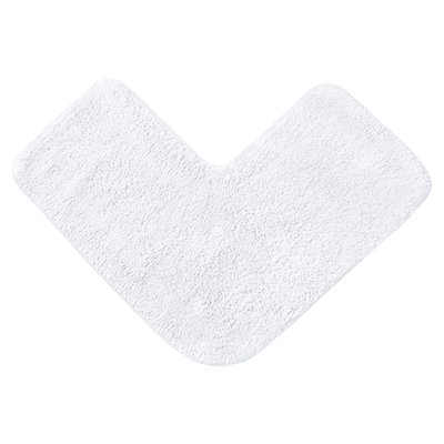 Corner Shower Mat 100% Cotton - White