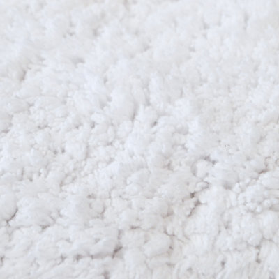 Corner Shower Mat 100% Cotton - White - 3