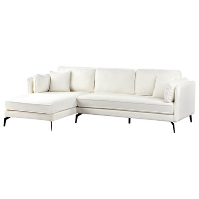 Corner Sofa 3 Seater ALTAN Boucle Off-White Right Hand