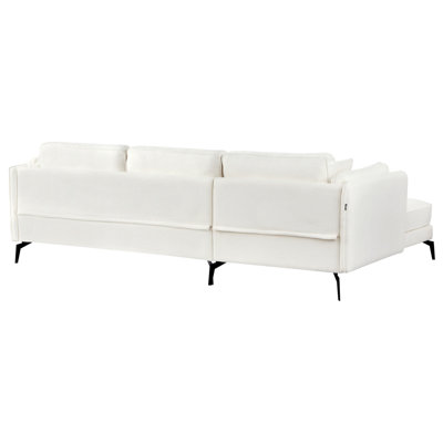 Corner Sofa 3 Seater ALTAN Boucle Off-White Right Hand