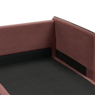 Corner Sofa 3 Seater ALTAN Fabric Burgundy Left Hand