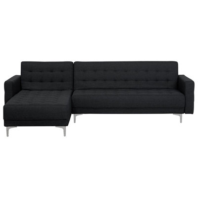 Corner Sofa ABERDEEN Graphite Grey Right Hand