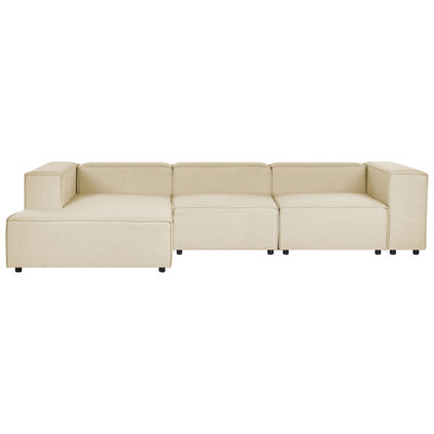 Corner Sofa APRICA Beige Fabric