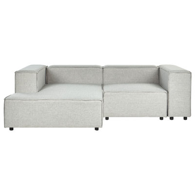 Corner Sofa APRICA Light Grey Fabric