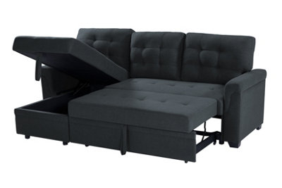Corner Sofa Bed, L-Shaped Corner Sofa Bed with Storage, Settee Sleep ...