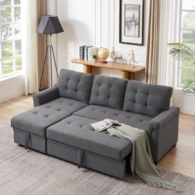 L shaped sofa with bed and storage outlet