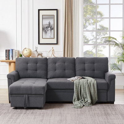 Sectional couch sales with storage chaise