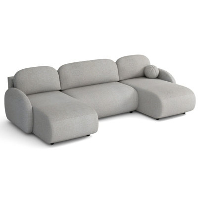 Corner Sofa DREAM U LC+2R+LC with Storage and Sleeping Function Grey